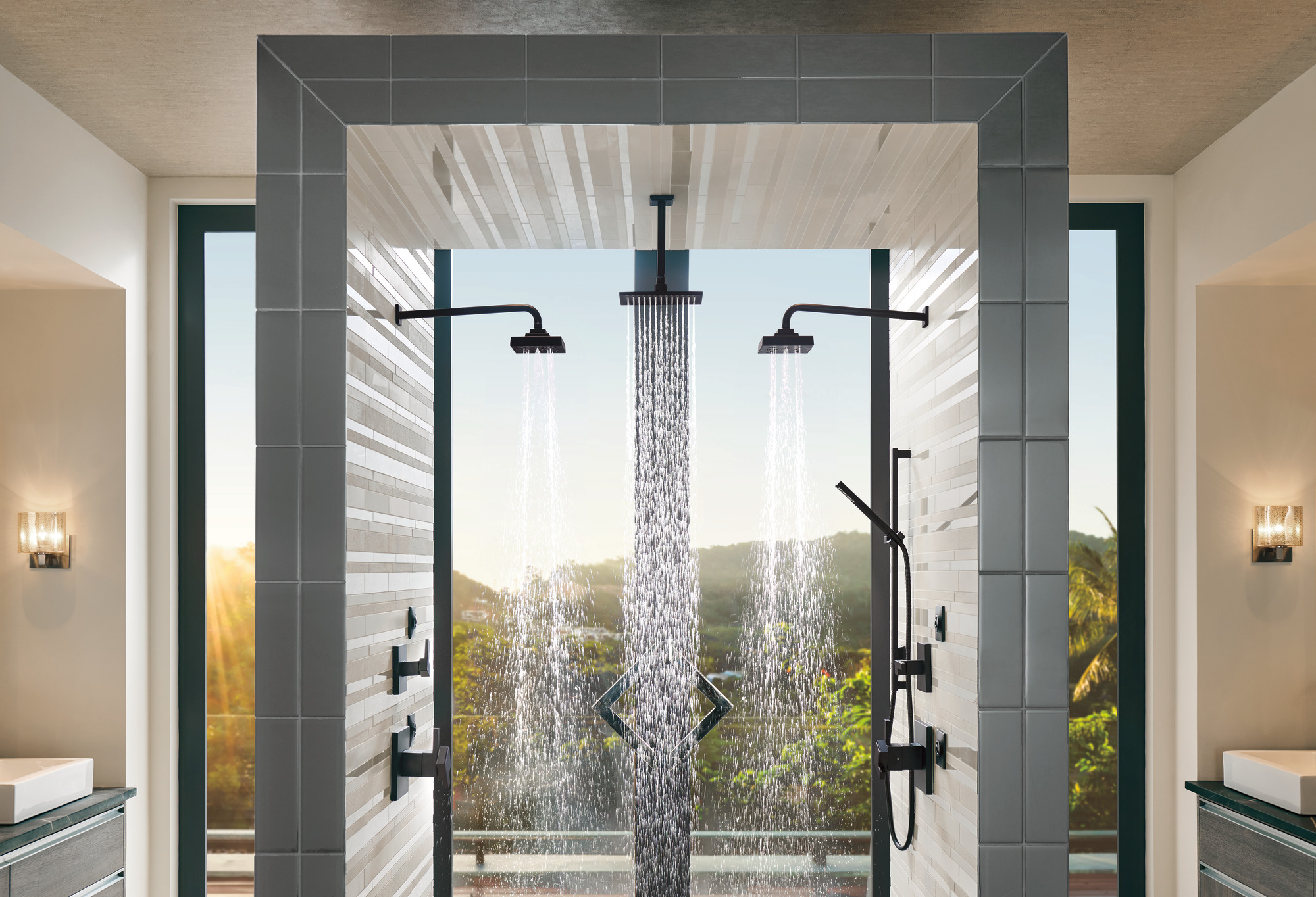 Essential™ Shower Series | Hydrachoice Max® Square Body Spray Trim
