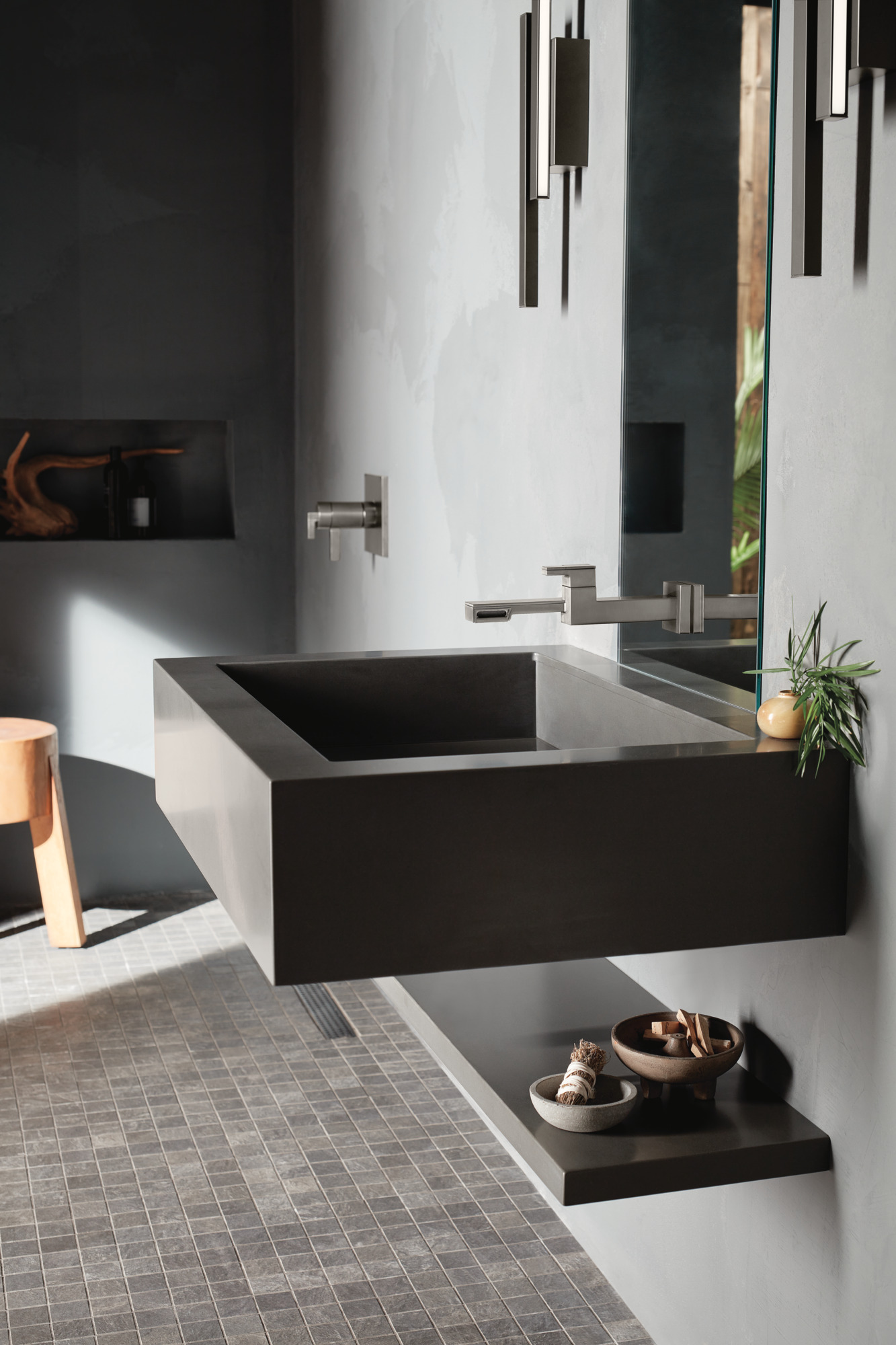 Frank Lloyd Wright® Bath Collection by Brizo® | Single-Handle Wall
