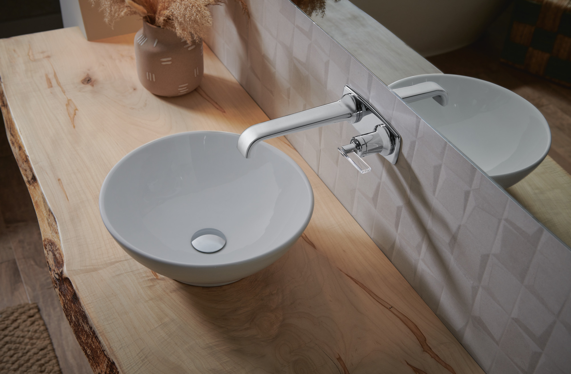 Allaria® | Two-Hole, Single-Handle Wall Mount Lavatory Faucet