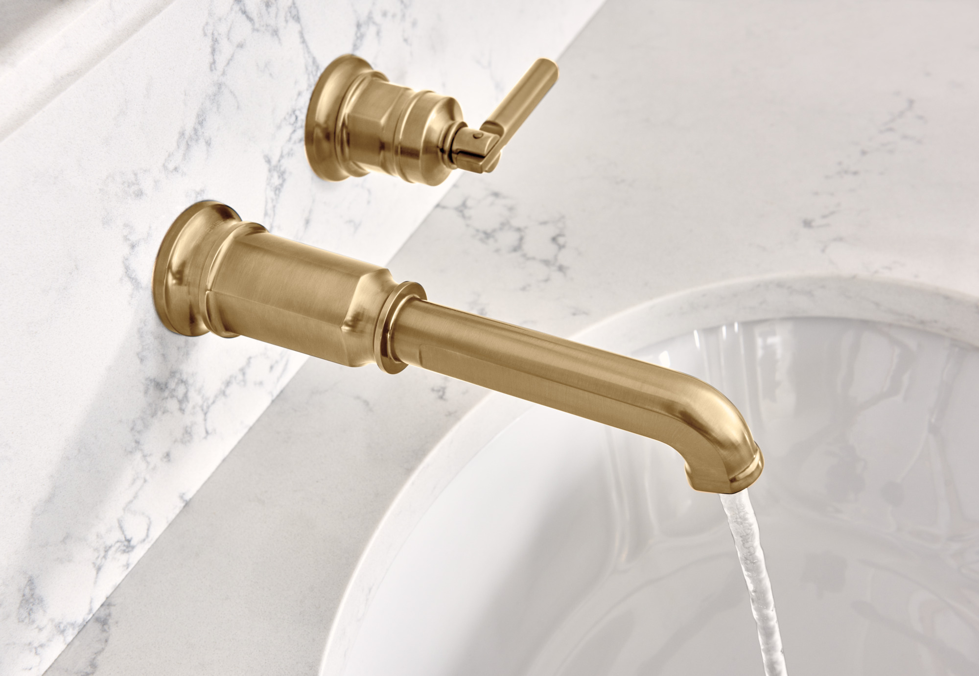Invari® | Two-Hole, Single-Handle Wall Mount Lavatory Faucet