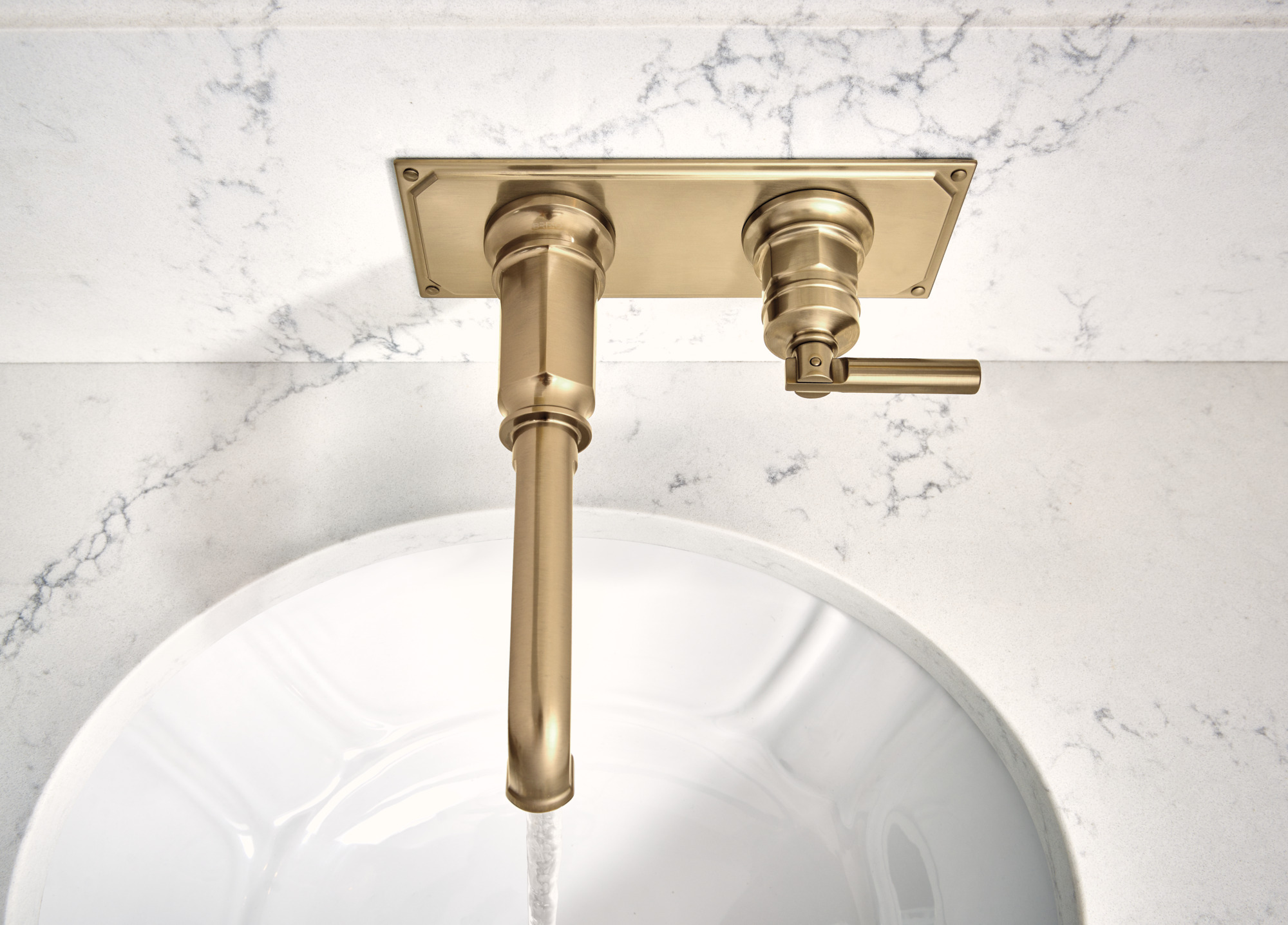 Invari® | Two-Hole, Single-Handle Wall Mount Lavatory Faucet