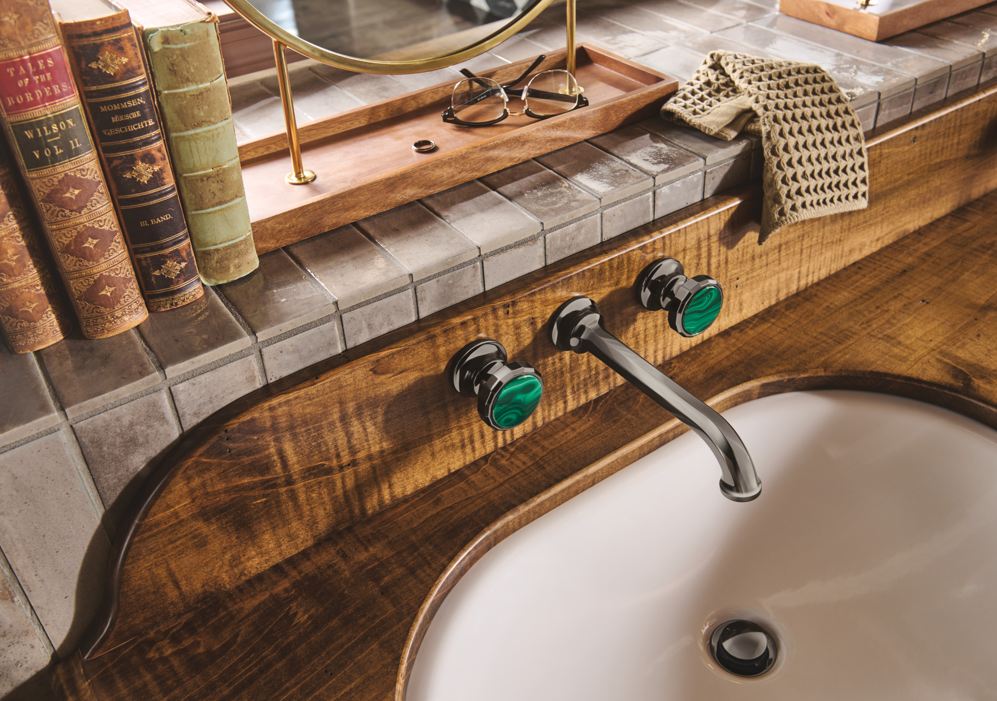 Beauclere® | Two-Handle Wall Mount Lavatory Faucet - Less Handles