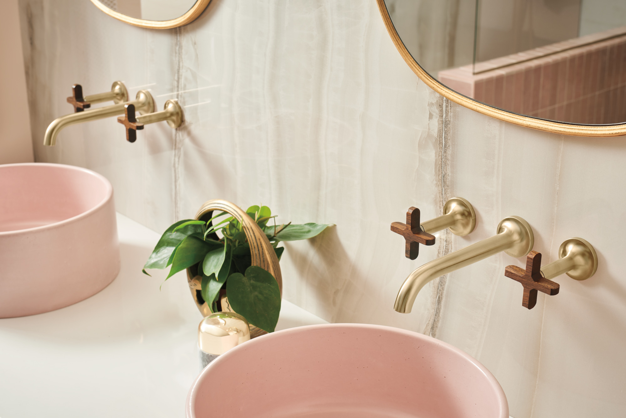 Odin® | Two-Handle Wall Mount Lavatory Faucet - Less Handles