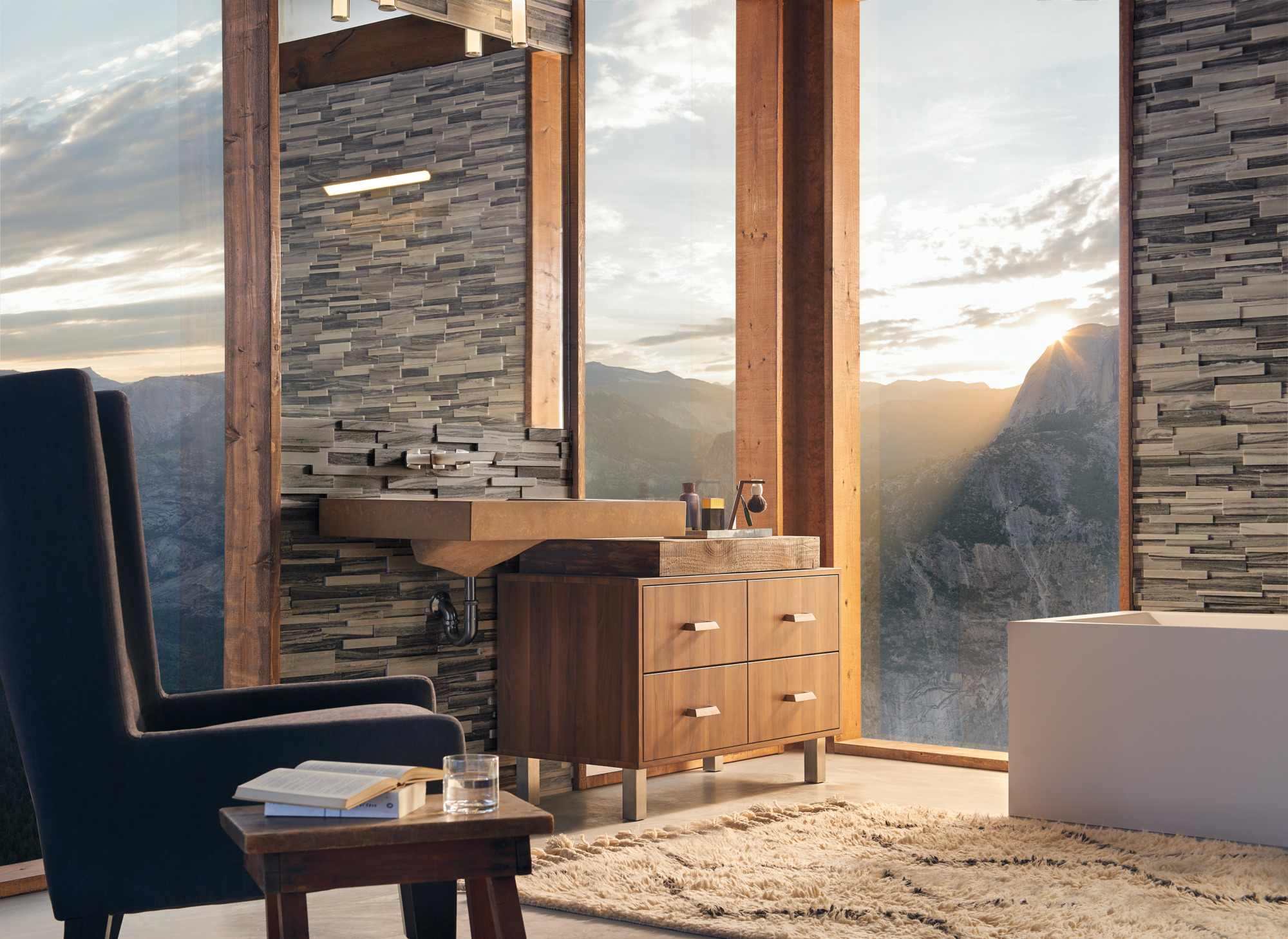 Vettis® | Two-Handle Wall Mount Lavatory Faucet With Open-Flow