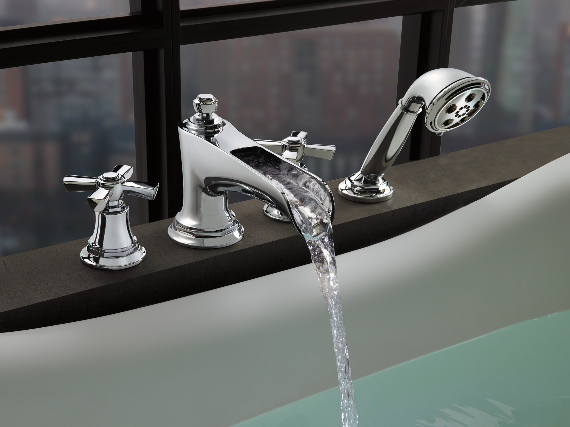 Rook® | Roman Tub Trim with Hand Shower - Less Handles