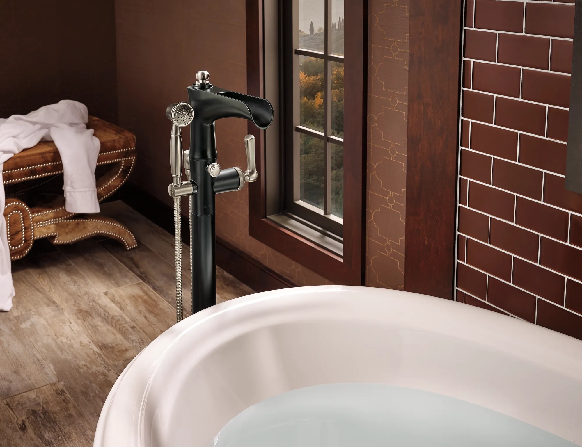 Rook® | Freestanding Floor Mount Tub Filler