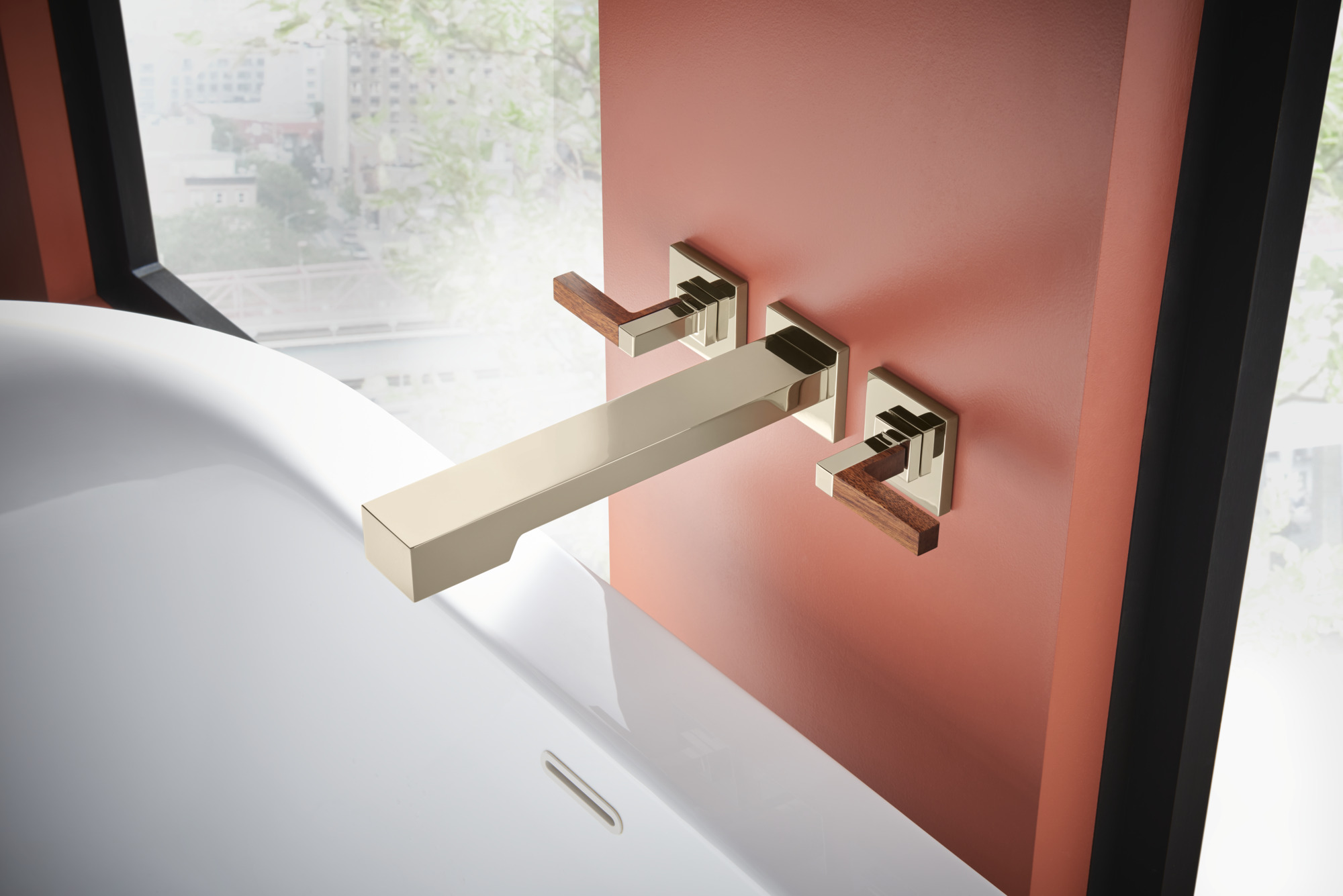 Frank Lloyd Wright Bath Collection by Brizo® | Two-Handle Wall