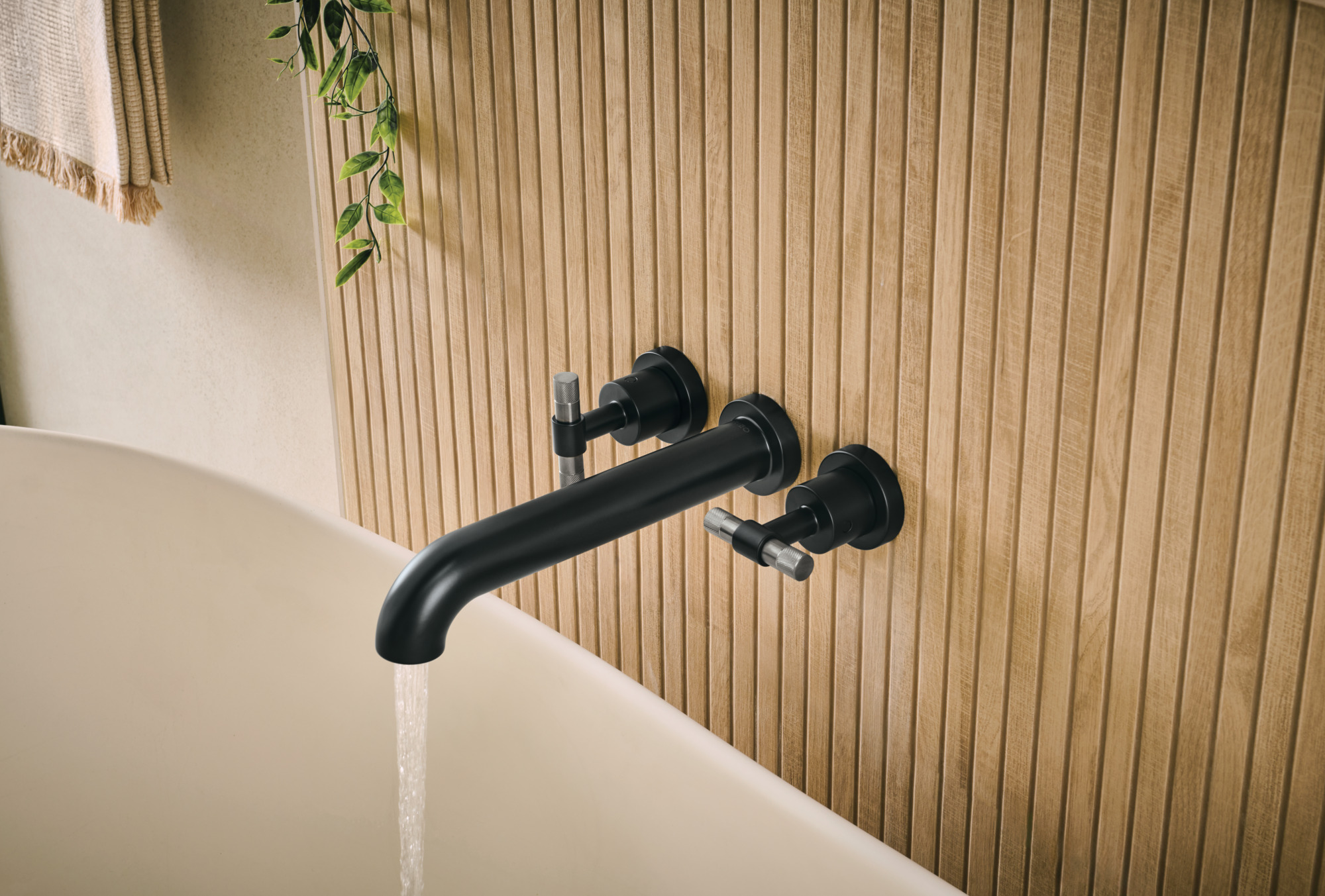 Litze® | Two-Handle Wall Mount Tub Filler - Less Handles