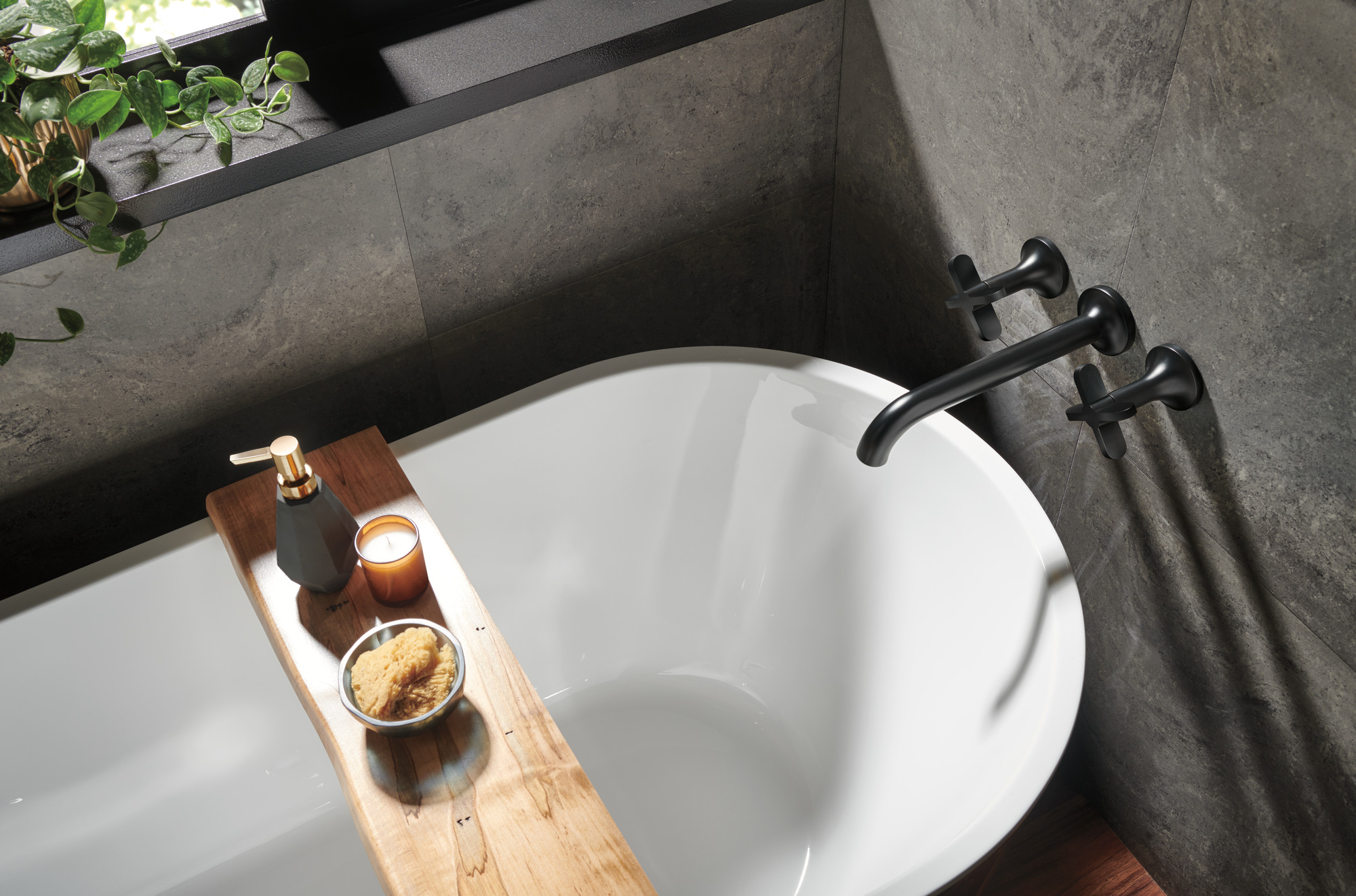 Jason Wu for Brizo™ | Two-Handle Wall Mount Tub Filler - Less Handles