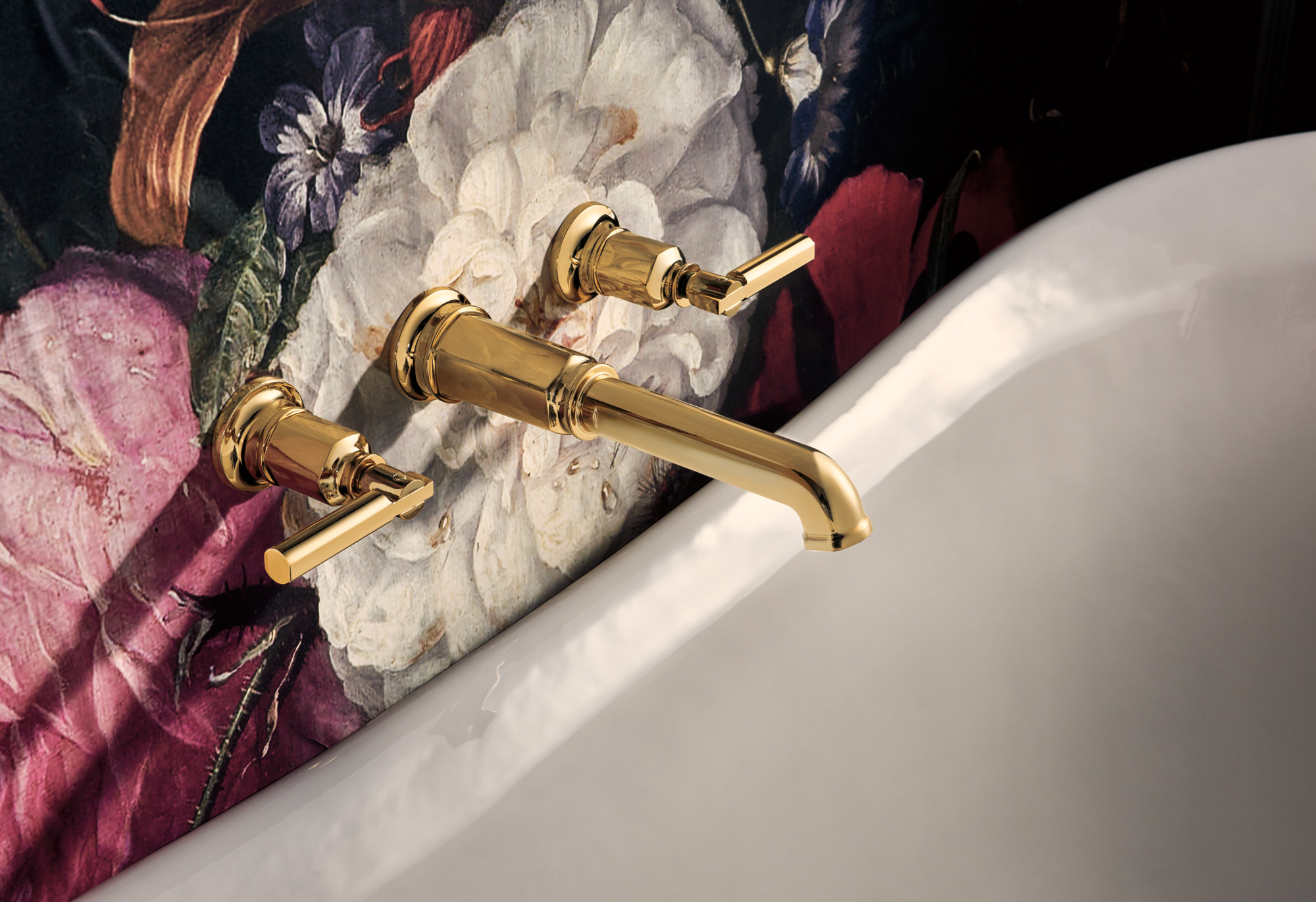 Invari® | Two-Handle Wall Mount Tub Filler - Less Handles