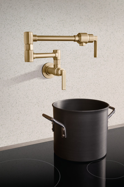 Wolff ドイツ製　ゴールドプレート Kintsu® | Wall Mount Pot Filler with Lever Handle