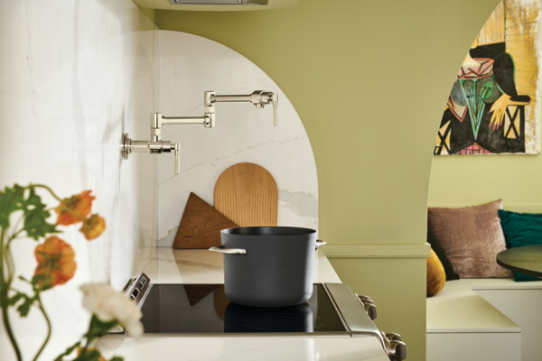 Litze® | Wall Mount Pot Filler with Knurled Handle Kit