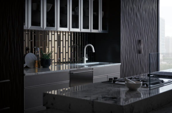 【美品】Olasonic ウォルナット Solna® | Single Handle Pull-Down Kitchen Faucet