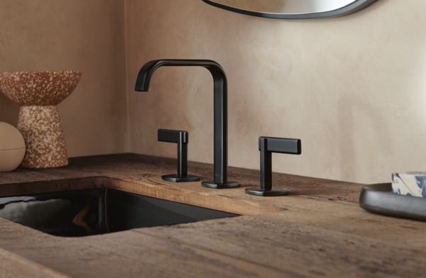 Allaria® | Widespread Lavatory Faucet with Square Spout - Less Handles