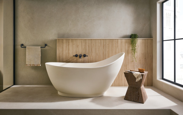 BEIGE, ベイジ RIVOLI リヴォリ ブルゾン ドルマンスリーブ Litze® | Two-Handle Wall Mount Tub Filler - Less Handles