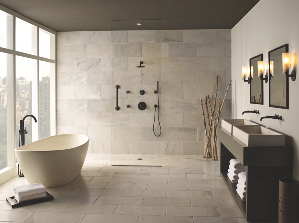 Jason Wu for Brizo™ | Two-Handle Wall Mount Lavatory Faucet - Less