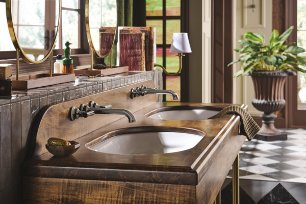 WANTKEY x LAVALAVA レザー HEXA Beauclere® | Wall Mount Lavatory Cross Handle Kit