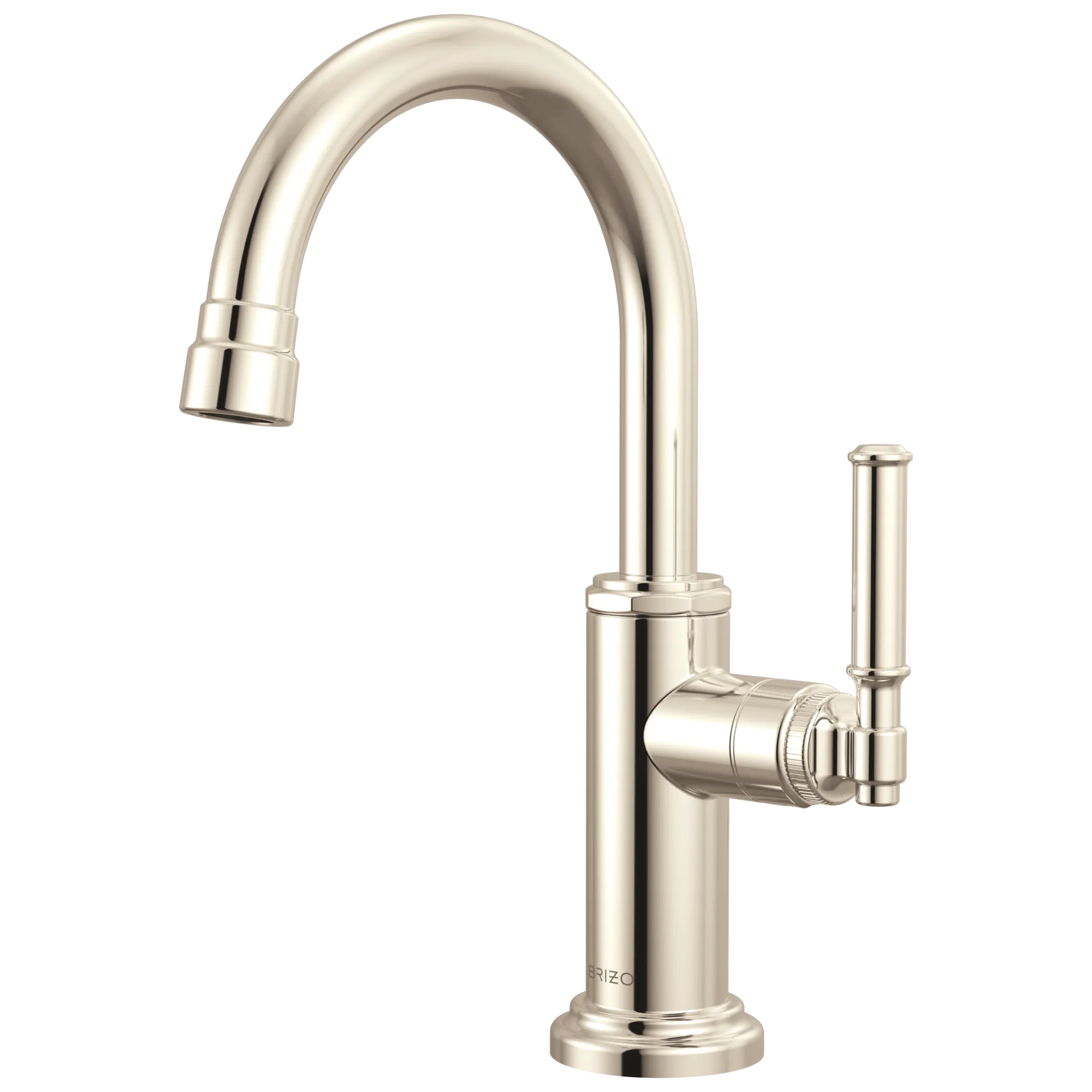 Faircroft™ | Beverage Faucet with Arc Spout and Coin Edge Lever Handle