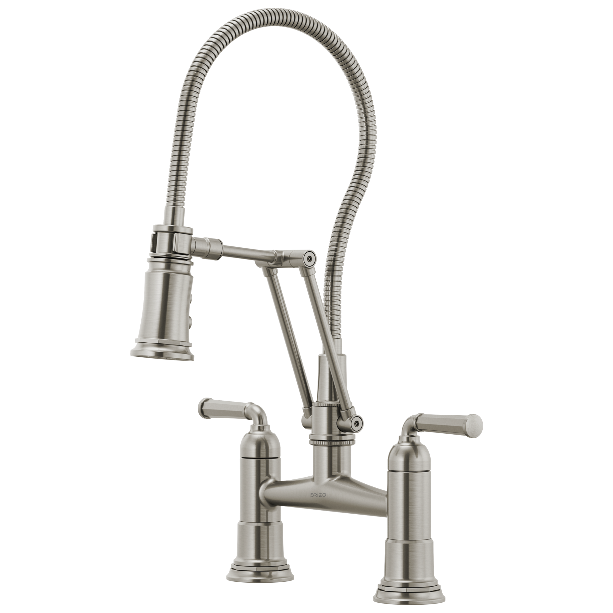 Rook Articulating Bridge Faucet with Finished Hose — image 1