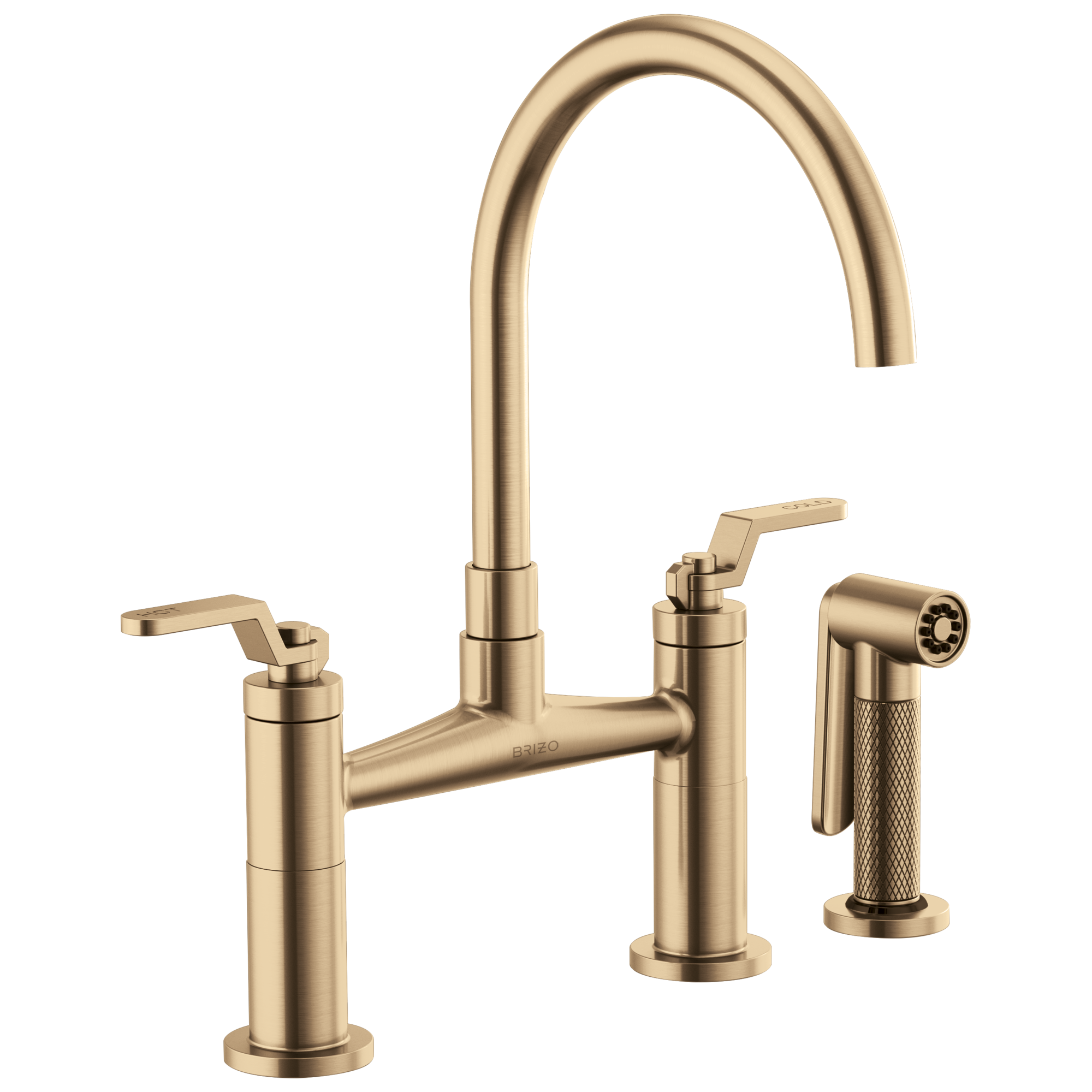 Litze Bridge Faucet with Arc Spout and Industrial Handle — image 1