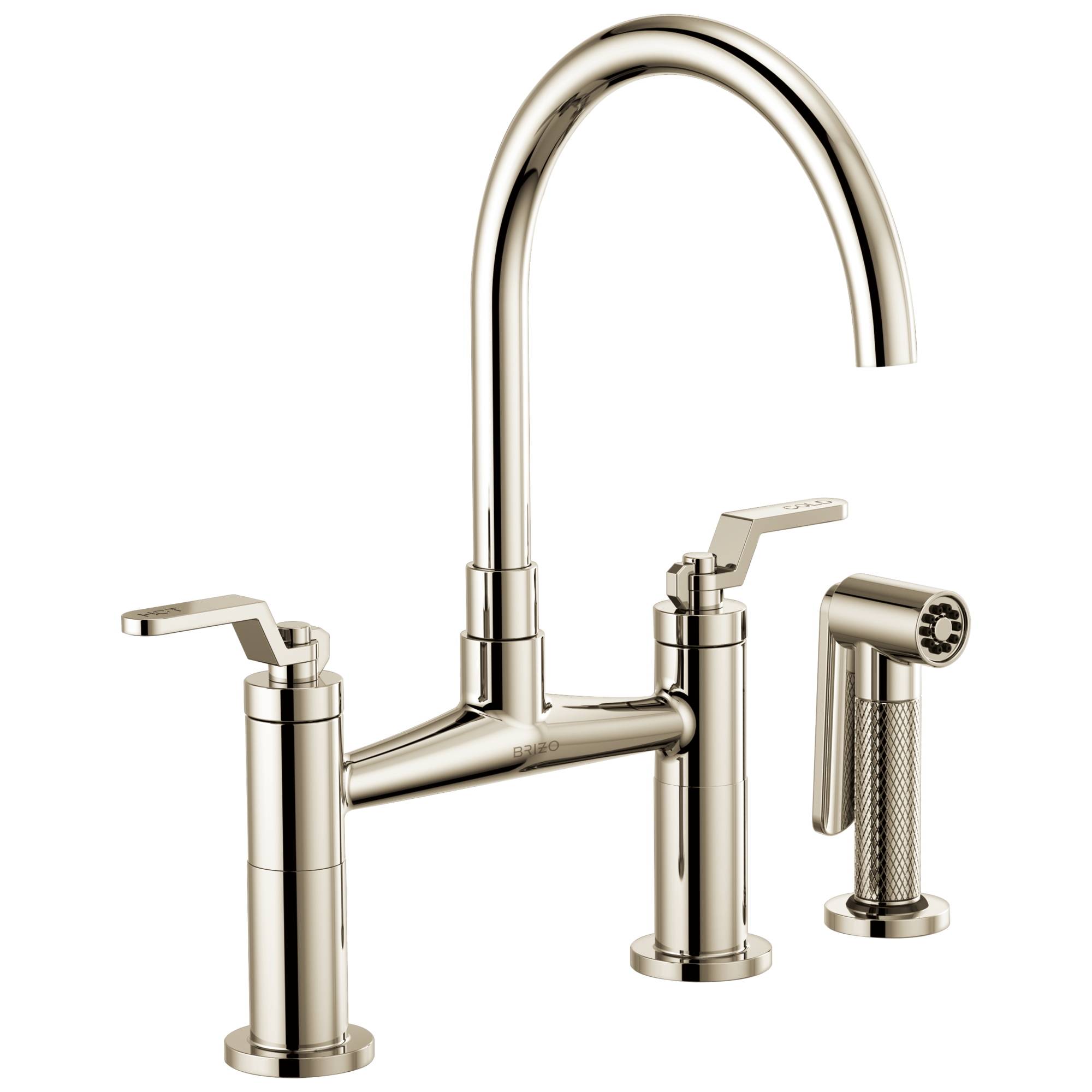 Litze Bridge Faucet with Arc Spout and Industrial Handle — image 1