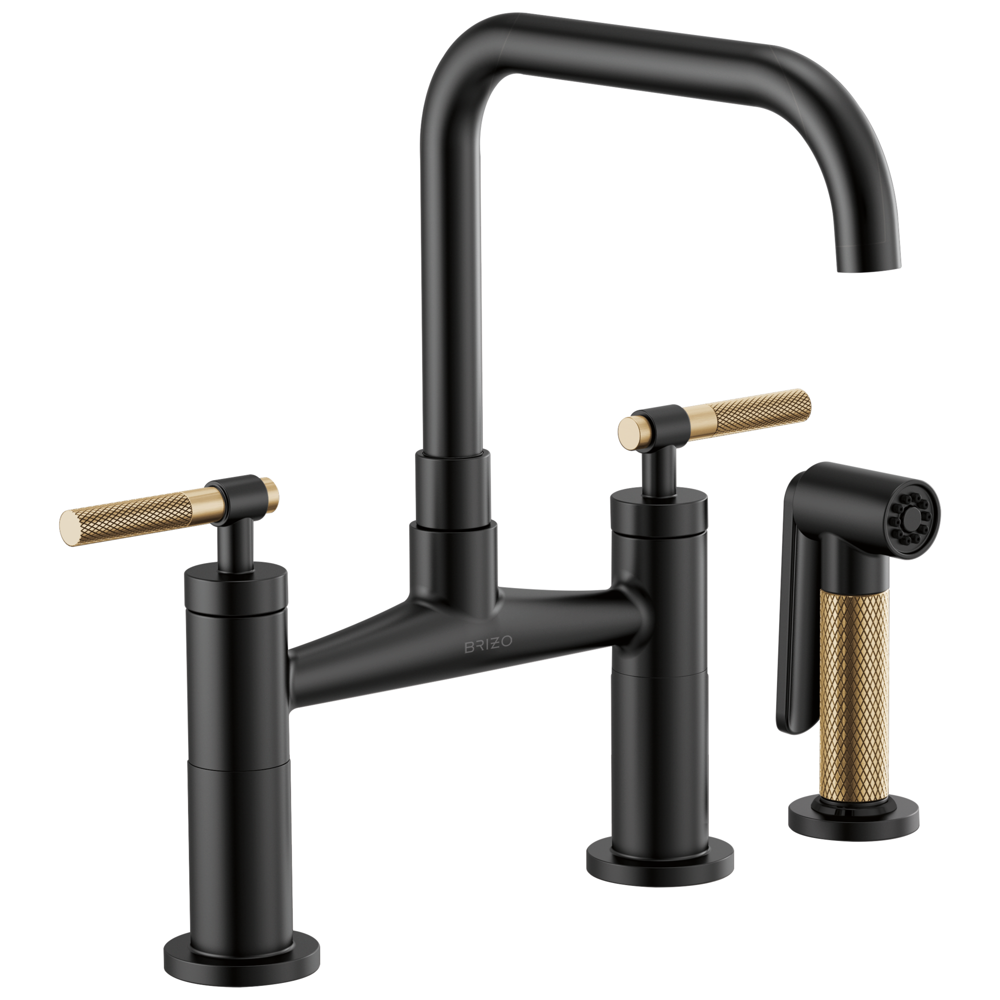 Litze® | Bridge Faucet with Square Spout and Knurled Handle
