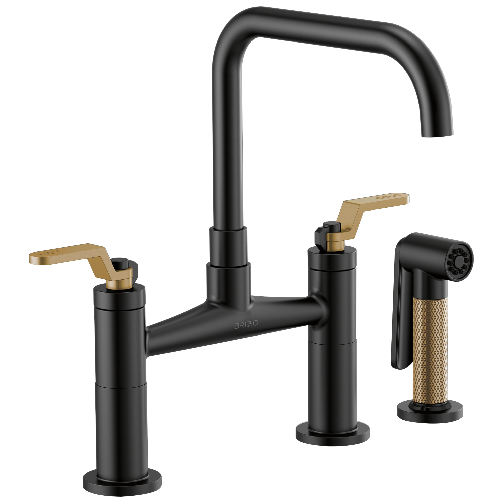 Litze® | Bridge Faucet with Square Spout and Industrial Handle