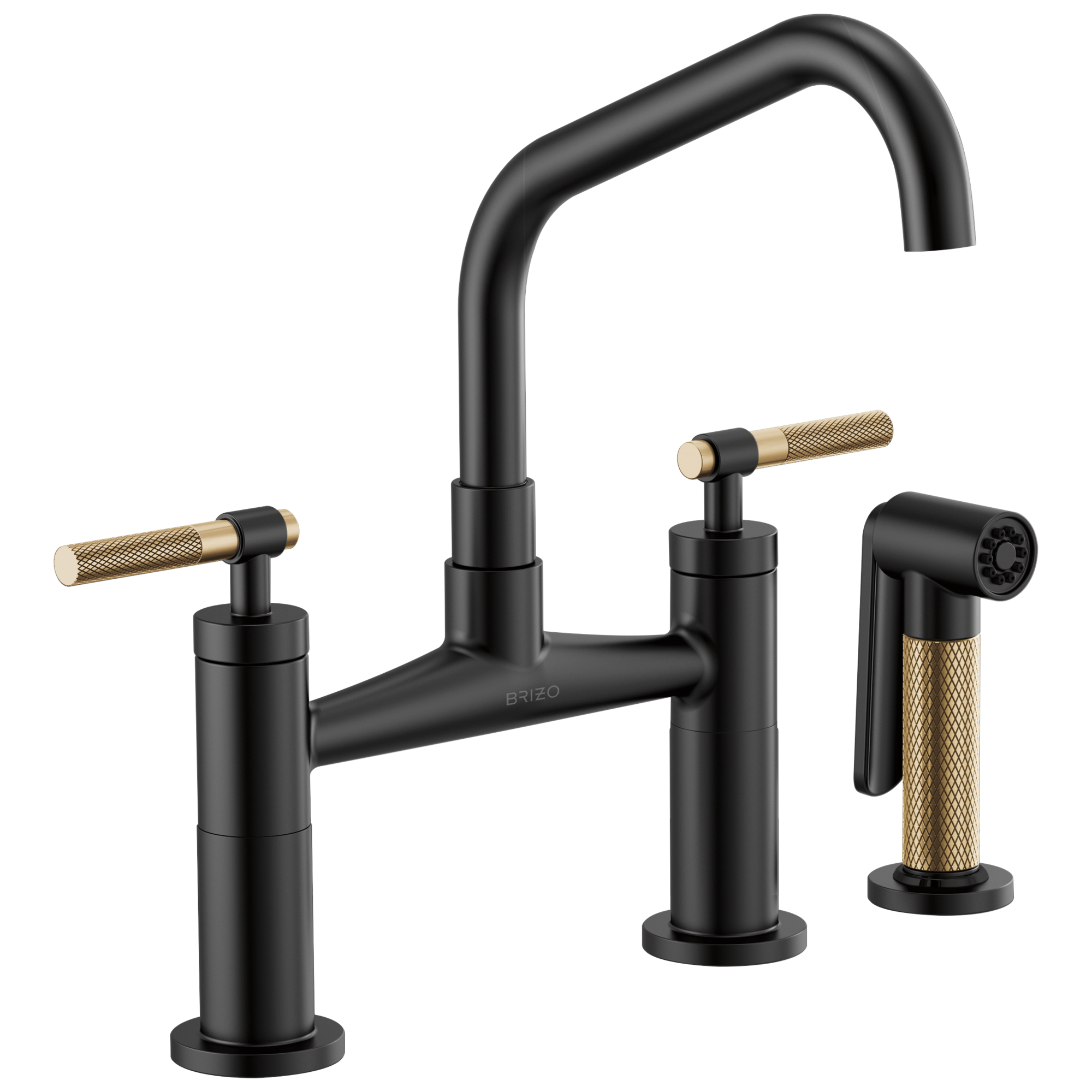 Litze® | Bridge Faucet with Angled Spout and Knurled Handle