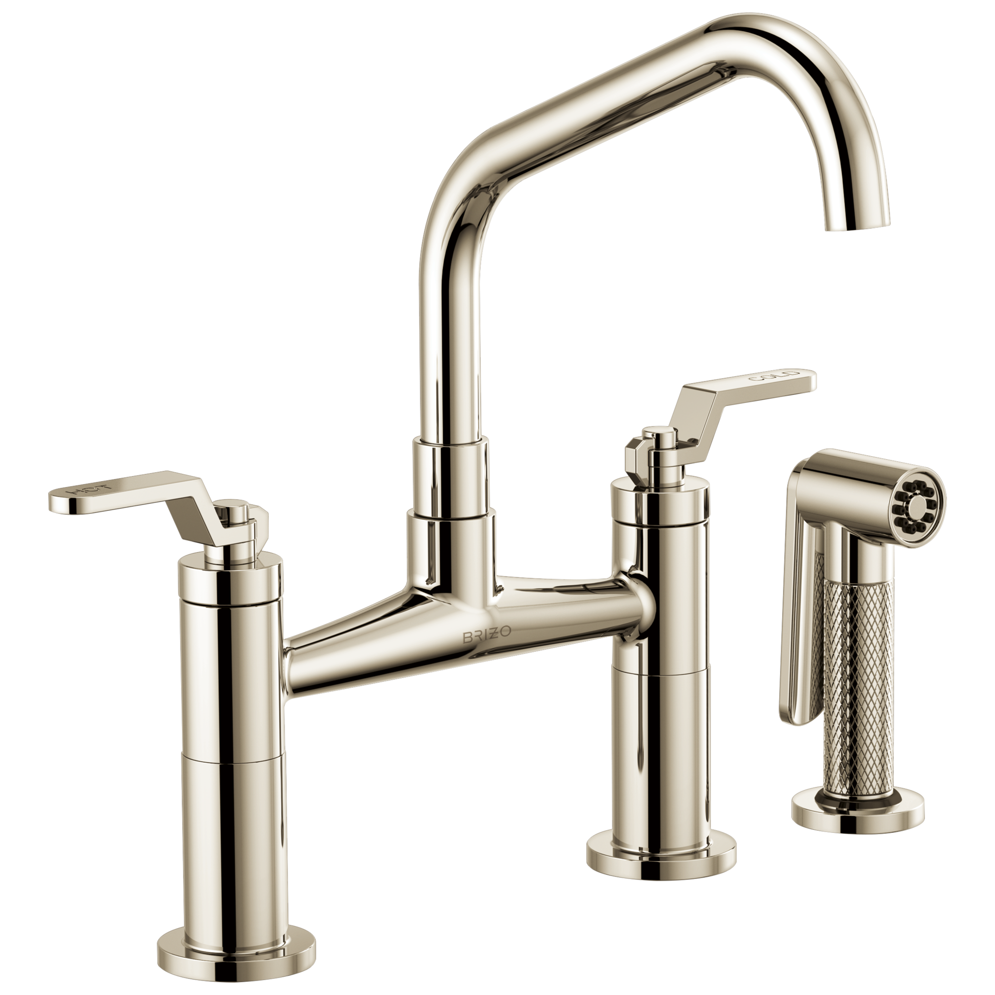Litze® | Bridge Faucet with Angled Spout and Industrial Handle