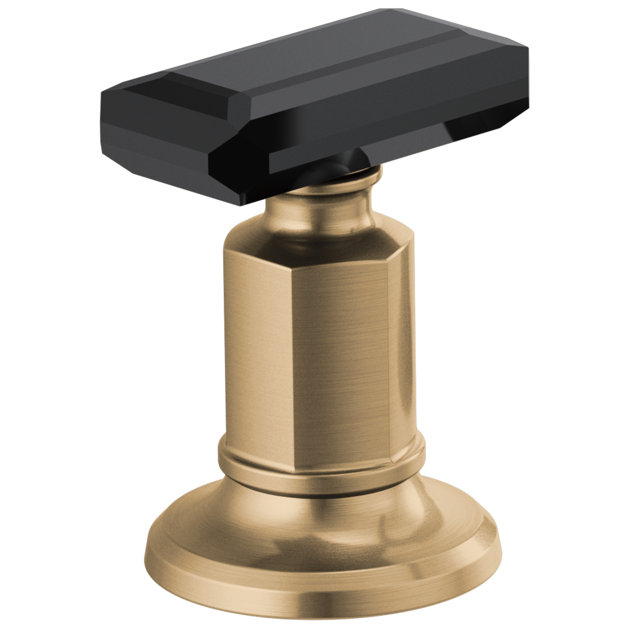 Invari® | Widespread Lavatory Black Crystal Knob Handle Kit