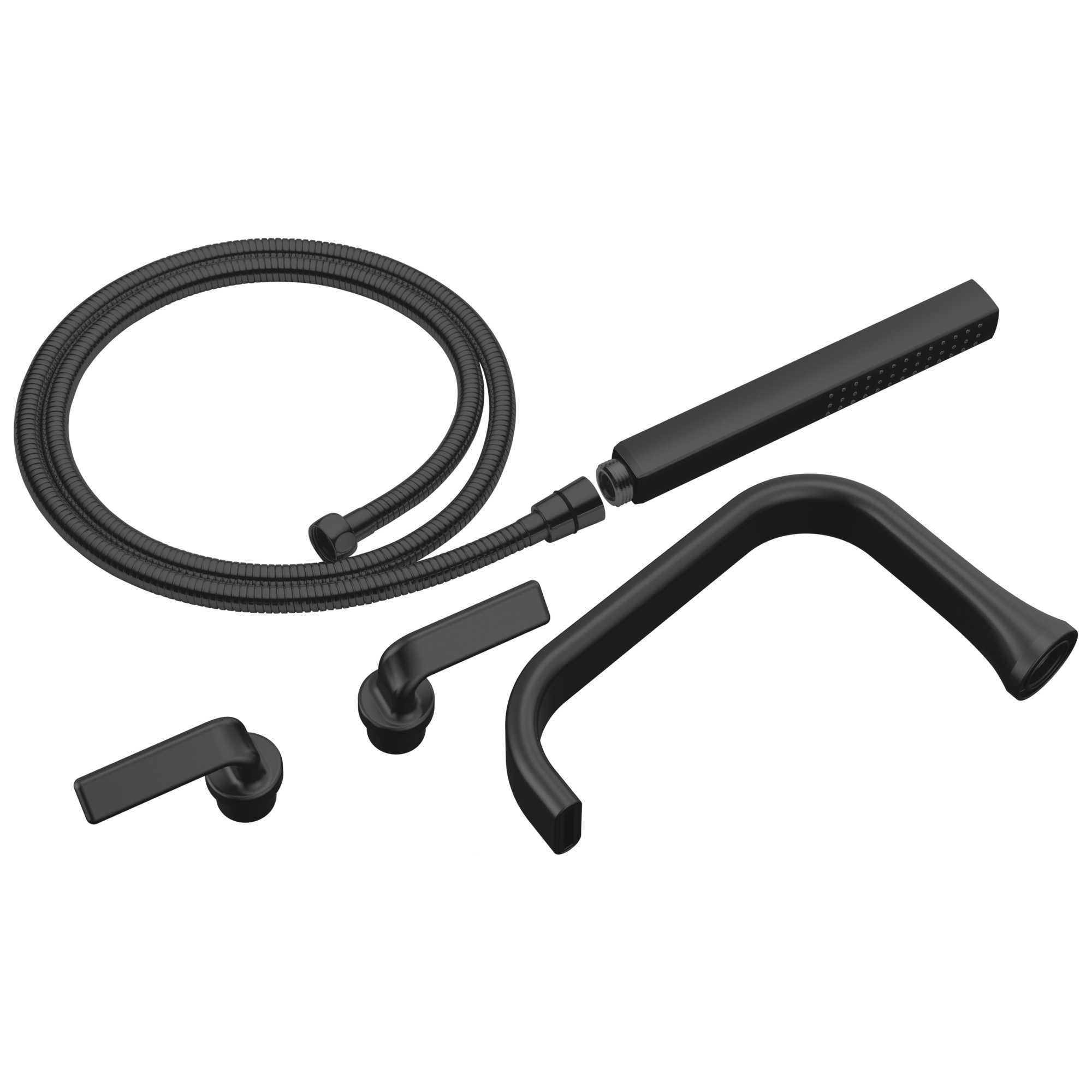Two-Handle Tub Filler Trim Kit with Twist Lever Handles