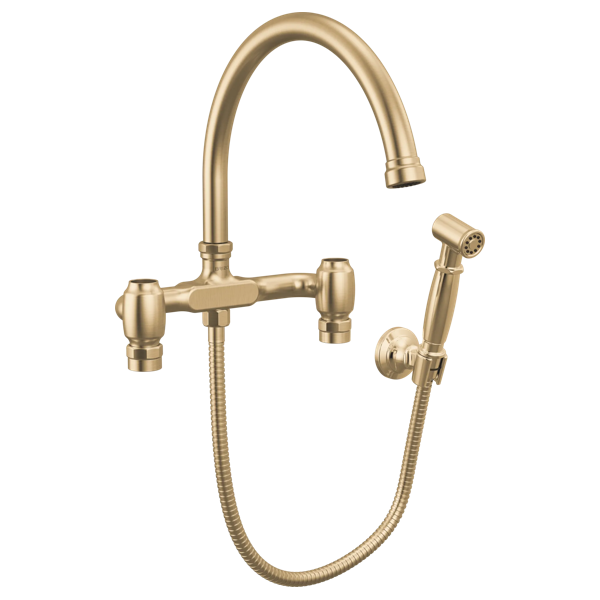 Faircroft™ | Wall Mount Bridge Faucet with Arc Spout and Side