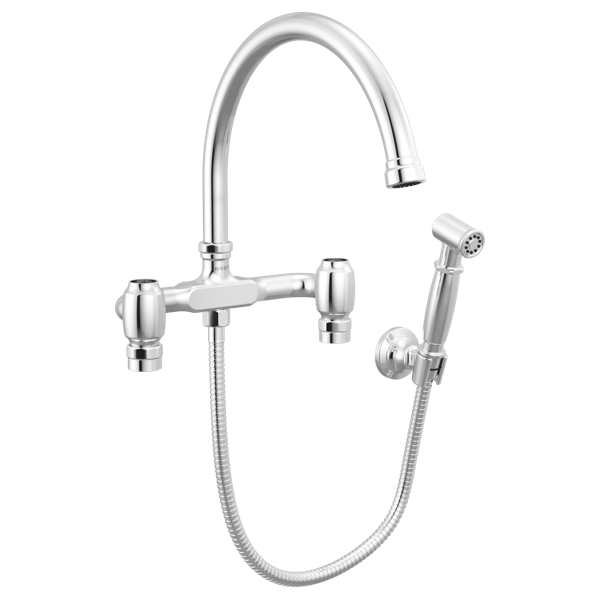 Faircroft™ | Wall Mount Bridge Faucet with Arc Spout and Side