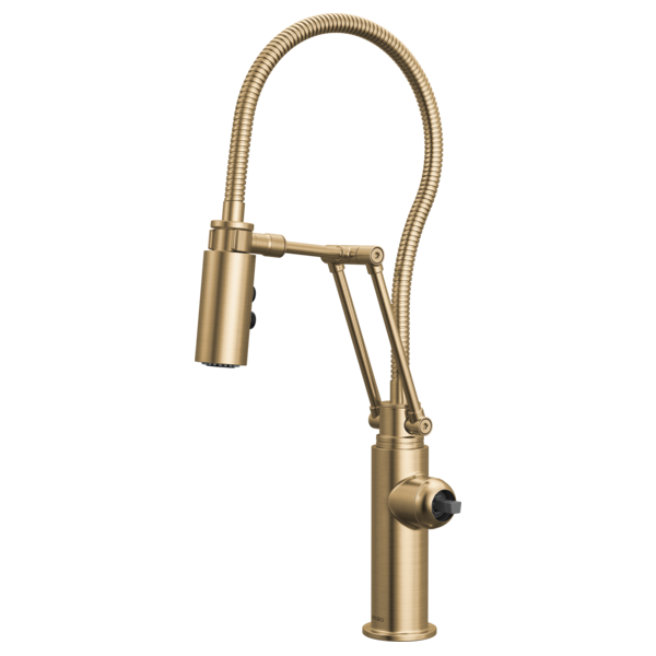 【BAON】Hendia Side Ribbon Brushed Mini One Piece Odin® | Articulating Kitchen Faucet with Finished Hose