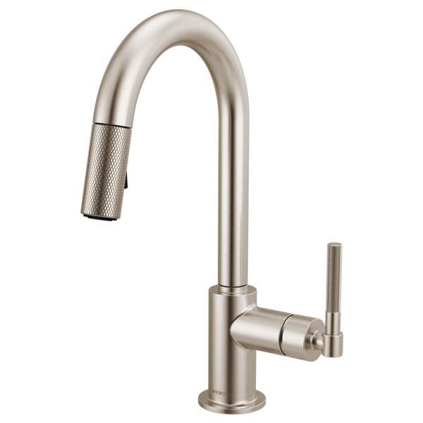 Litze® | Pull-Down Prep Faucet with Arc Spout - Knurled Handle