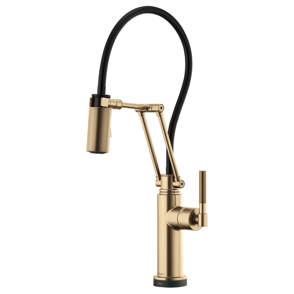 Litze® | SmartTouch® Articulating Kitchen Faucet with Knurled Handle