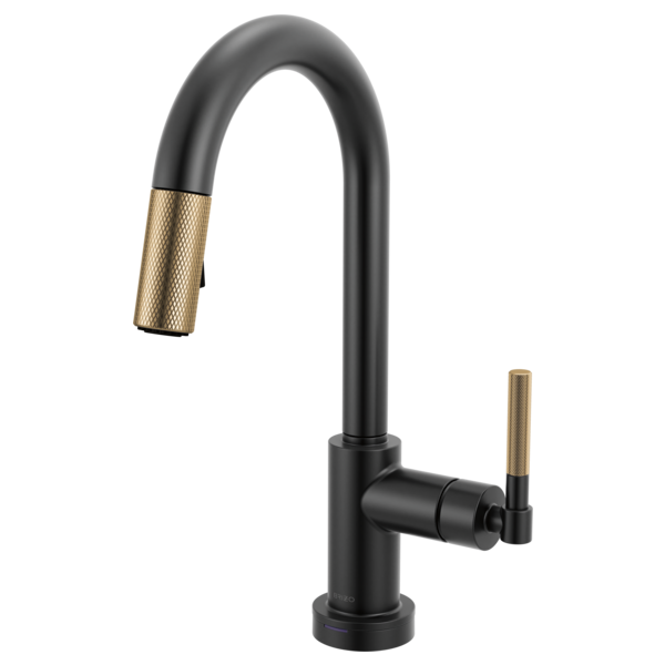 Litze® | Smarttouch Pull-Down Prep Faucet with Arc Spout - Knurled