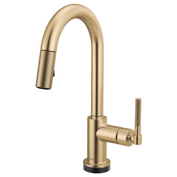 Litze® | Smarttouch Pull-Down Prep Faucet with Arc Spout - Knurled
