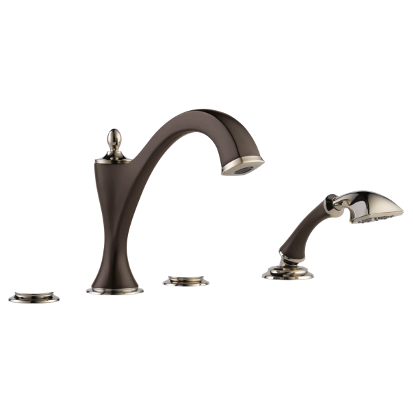 Charlotte® | Roman Tub Faucet with Hand Shower Trim - Less Handles