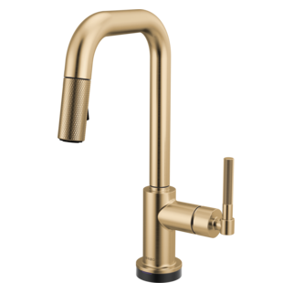 Litze® | Smarttouch Pull-Down Prep Faucet with Square Spout - Knurled ...