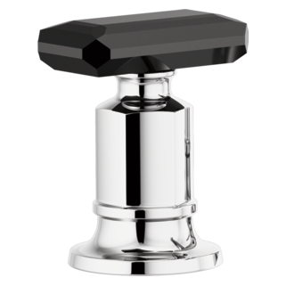 Roman Tub Handle Kit - Black Crystal Knob Roman Tub Handle Kit - Black Crystal Knob