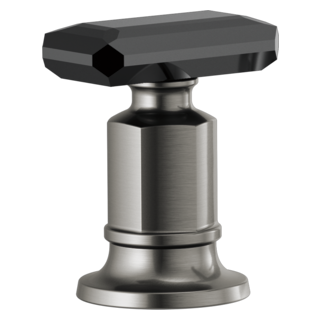 Roman Tub Handle Kit - Black Crystal Knob Roman Tub Handle Kit - Black Crystal Knob