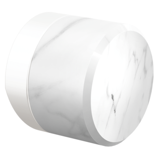 Knob with White Marble